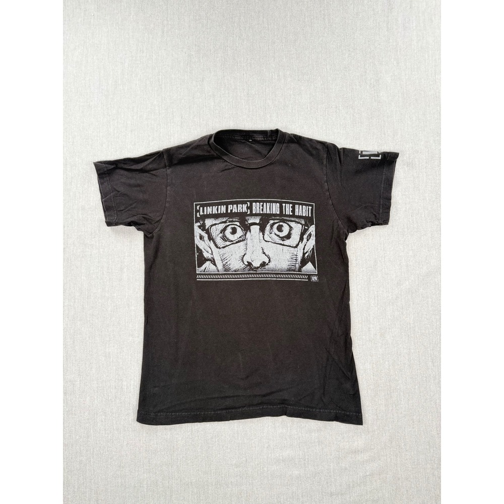 Linkin Park Breaking the Habit Graphic T-Shirt Mens Black Short Sleeve Tee